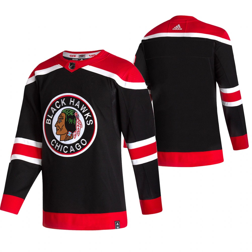 2021 Adidias Chicago Blackhawks Blank Black Men Reverse Retro Alternate NHL Jersey